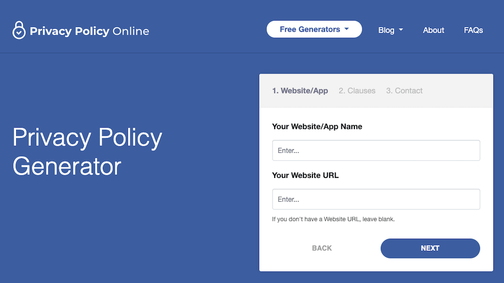 Privacy policy generator for app free